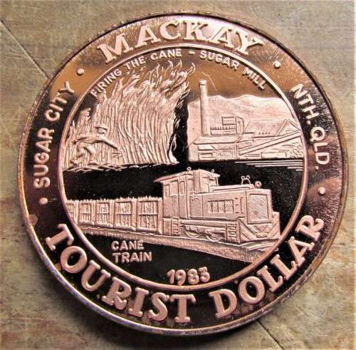 Large 48mm Australian Mackay Tourist Dollar