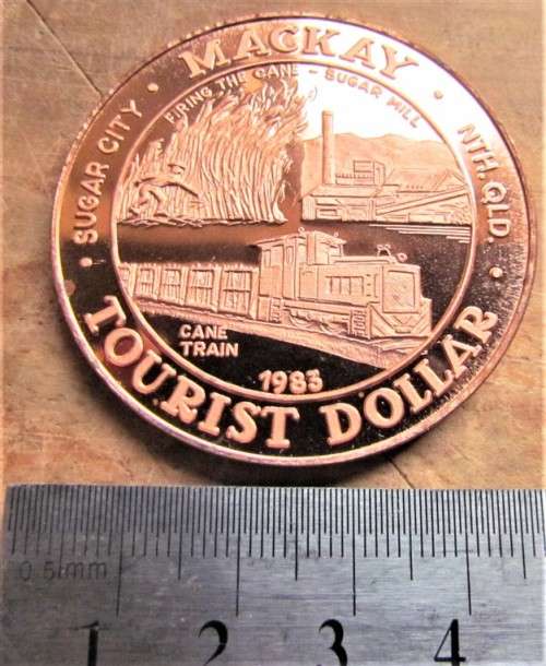 Large 48mm Australian Mackay Tourist Dollar