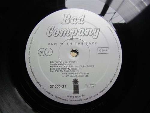 BAD COMPANY - RUN WITH THE PACK - VINTAGE LP