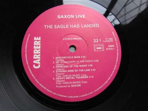 SAXON - THE EAGLE HAS LANDED - LIVE - VINTAGE LP