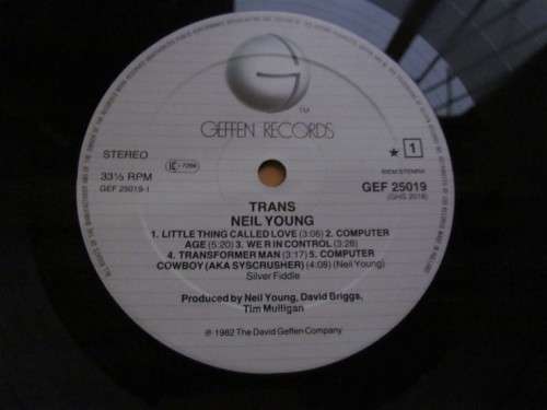 NEIL YOUNG  - TRANS - VINTAGE LP