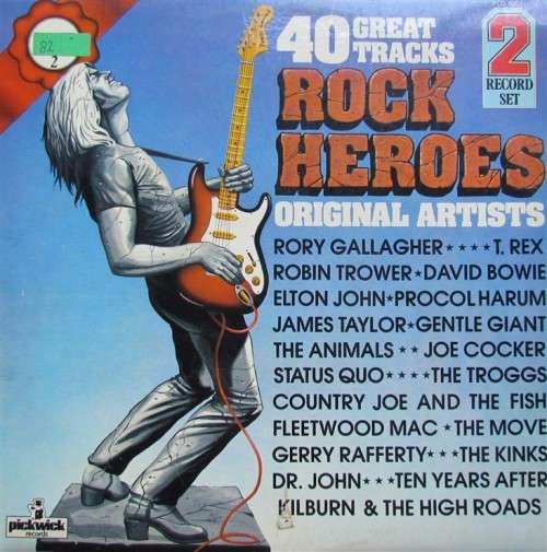 ROCK HEROES - 40 X ORIGINAL ARTISTS - VINTAGE 2 X LP SET