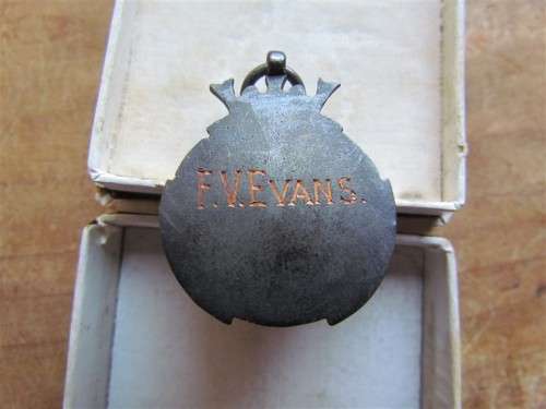 W.U.S.C Mens Diving 2nd Place Medal - In Box F.V.Evans