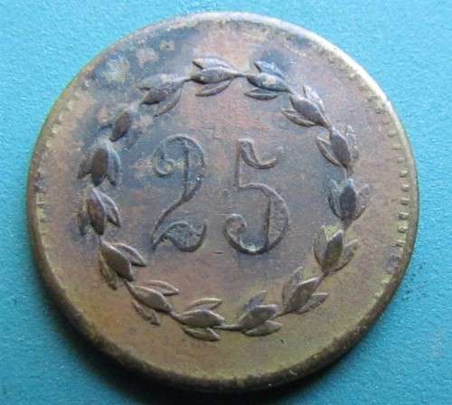 Italian 25c Transport Token - 21mm Diam.