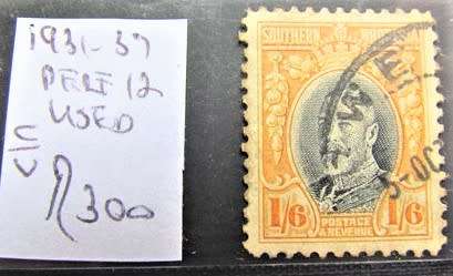 1931-37  British South Africa Co. Perf 12  Used - Catalogue Value R300.00