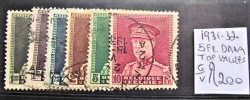 1931-32  Denmark High Values Used - Catalogue Value R200.00