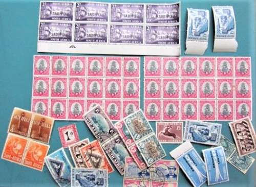 SA UNION BLOCKS OF STAMPS + SINGLES LOT