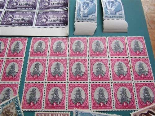 SA UNION BLOCKS OF STAMPS + SINGLES LOT