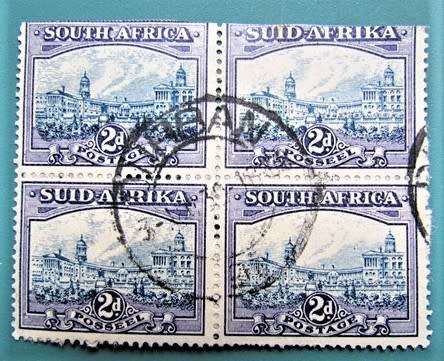 1933-48 SACC 58 Used Block - top pair cutoff/damaged