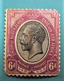 King's Head Union 6d Missing 2 dots Error - Cat. Value = R1500.00 Damaged
