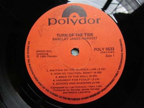 BARCLAY JAMES HARVEST VINTAGE LP - TURN OF THE TIDE