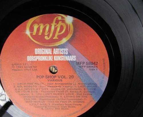 Pop Shop Vol.20 Vintage LP - Mad World , Drop the Pilot , MR Robotto