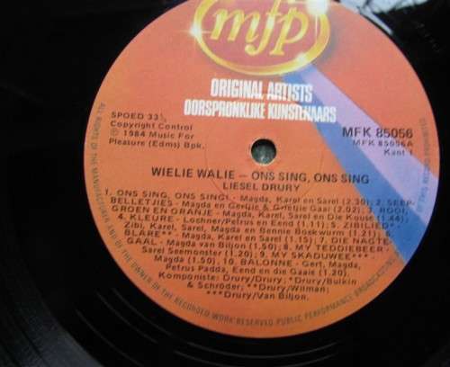 WIELIE WALIE VINTAGE LP - ONS SING,ONS SING