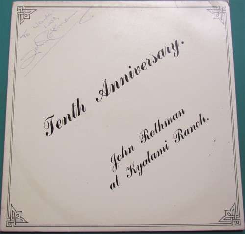 JOHN ROTHMAN VINTAGE LP - SIGNED - AT KYALAMI RANCH***SCARCE***
