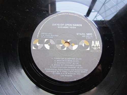 SUZANNE VEGA VINTAGE LP - DAYS OF OPEN HAND