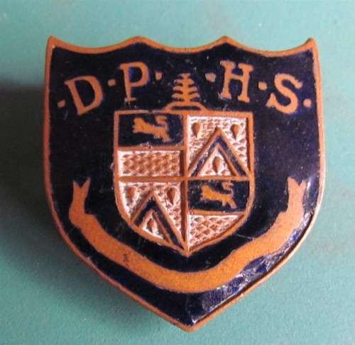 VINTAGE DPHS METAL ENAMELLED LAPEL BADGE - DURBAN PREP