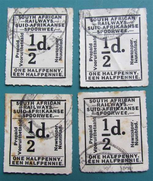 SOUTH AFRICAN RAILWAYS STAMPS - PRE PAID - 1 BID
