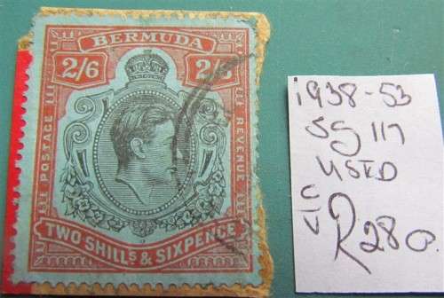 1938-53 BERMUDA USED 2/6 SG.117