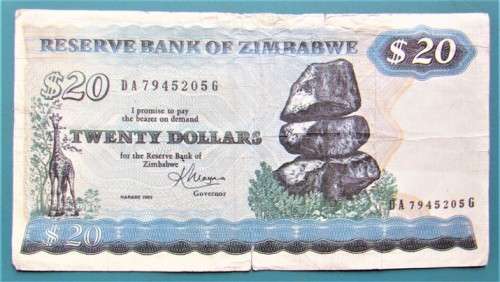 Zimbabwe Replica/Fake $20 Note
