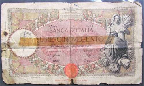 Italy 1926 - 1942 Large Note