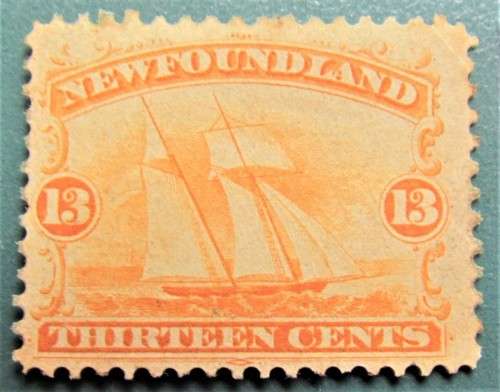 Newfoundland **SCARCE**  13 Cents Stamp SG.29 - Small Crease Value R2200.00