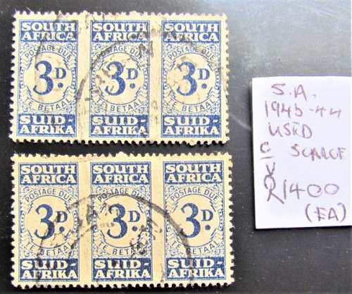 1940-44 Wartime Postage Due Used *SCARCE* 3d Lot Value  R2800.00