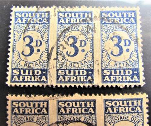1940-44 Wartime Postage Due Used *SCARCE* 3d Lot Value  R2800.00