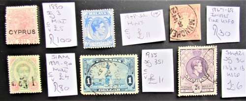 World Lot on Card - Better Stamps Lot - 1 Bid - Value = R750.00