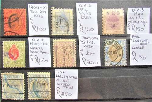 Transvaal & OFS Pre Union Assortment Value  R1160.00