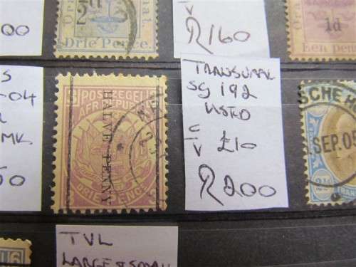 Transvaal & OFS Pre Union Assortment Value  R1160.00