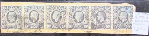 GB 10 Shillings SG.478 Blot on Scroll Error Value = R1000.00