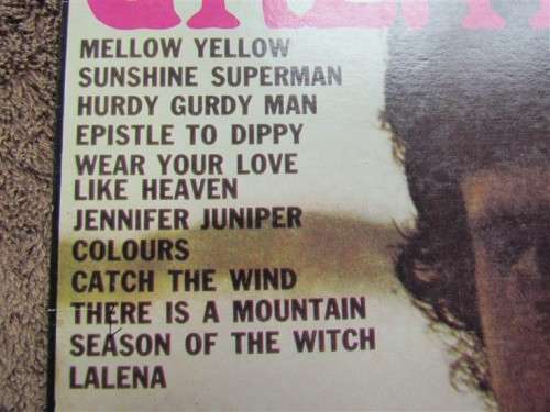 Donovan`s Greatest Hits  - Vintage Vinyl LP Record - Mellow Yellow+