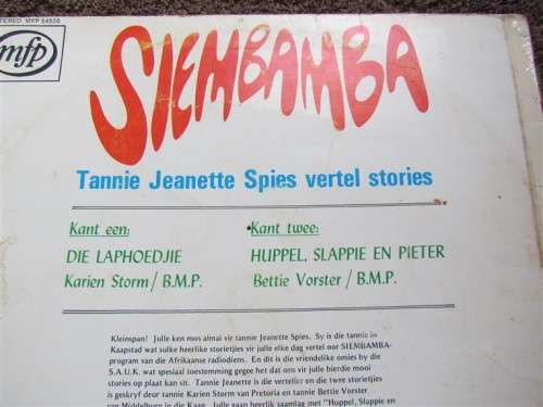Siembamba - Tannie Jeanette Spies - Vintage Vinyl LP Record