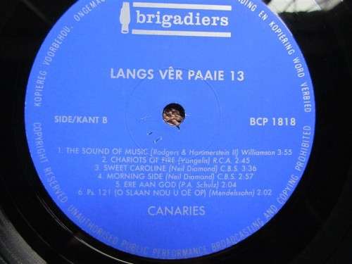 SADF Church & Concert Choir - Canaries - Vintage Vinyl LP Record