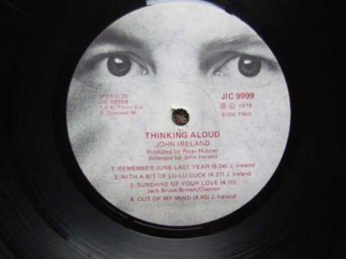 John Ireland  - Thinking Aloud - Vintage Vinyl LP Record