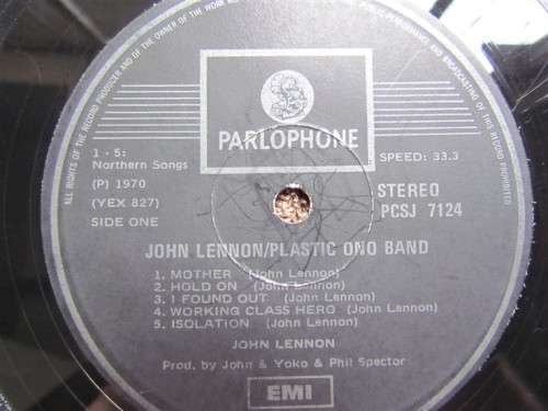 John Lennon - Plastic Ono Band - Vintage Vinyl LP Record