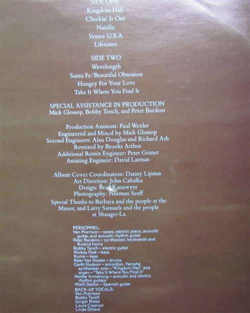 Van Morrison - Wavelength - Vintage Vinyl LP Record
