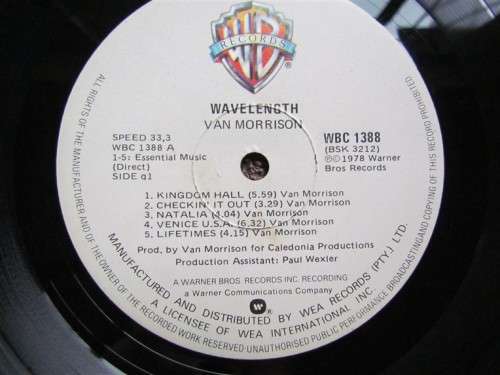 Van Morrison - Wavelength - Vintage Vinyl LP Record