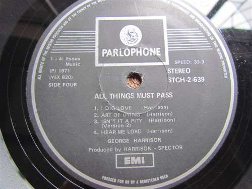 George Harrison - All things Must Pass - 3 x Vintage Vinyl LP Record in Box - Box well used & worn