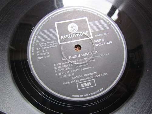 George Harrison - All things Must Pass - 3 x Vintage Vinyl LP Record in Box - Box well used & worn