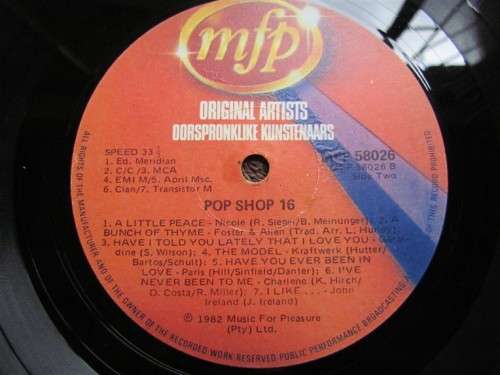 Popshop Vol.16 - Vintage Vinyl LP Record