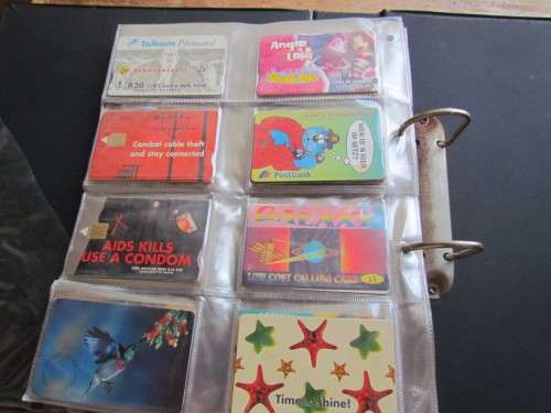 210 X VINTAGE TELEPHONE CARDS COLLECTION IN ALBUM