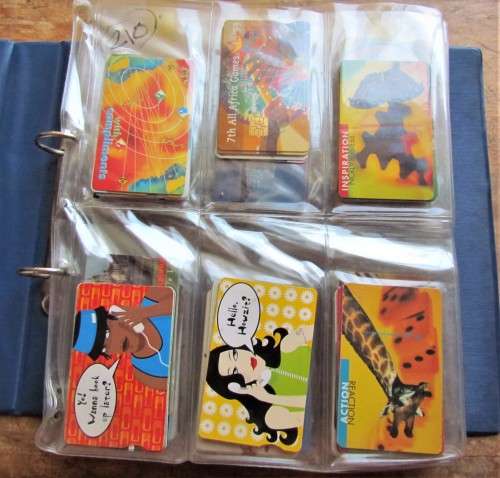 210 X VINTAGE TELEPHONE CARDS COLLECTION IN ALBUM