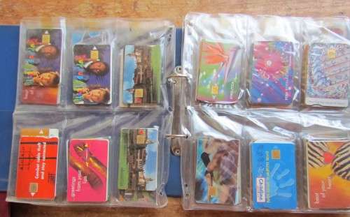 210 X VINTAGE TELEPHONE CARDS COLLECTION IN ALBUM