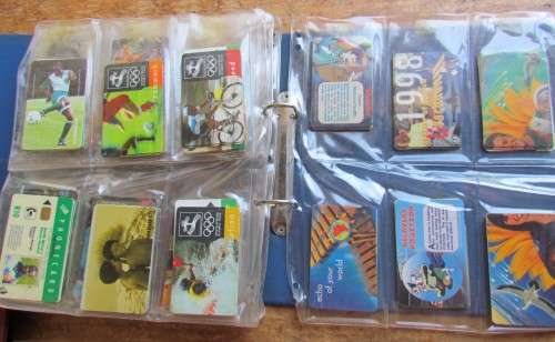 210 X VINTAGE TELEPHONE CARDS COLLECTION IN ALBUM