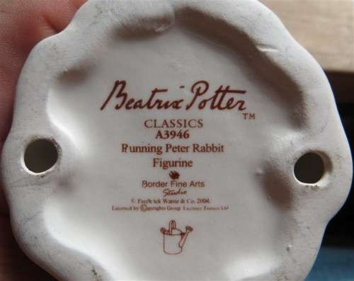 Beatrix Potter - Running Peter Rabbit - Border Fine Arts - Excellent Condition