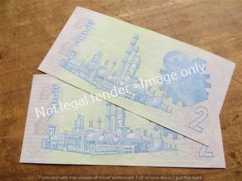 2 x Consecutive Number De Jongh A2 Notes