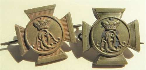 Victorian Wiltshire Regiment Collars Pair  **Scarce**