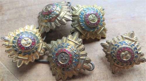 5 x Vintage Officer`s Pips - 1 Bid