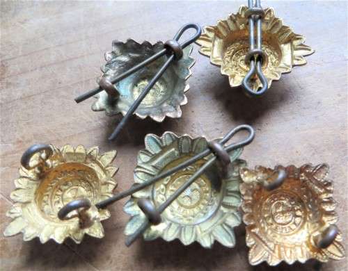 5 x Vintage Officer`s Pips - 1 Bid